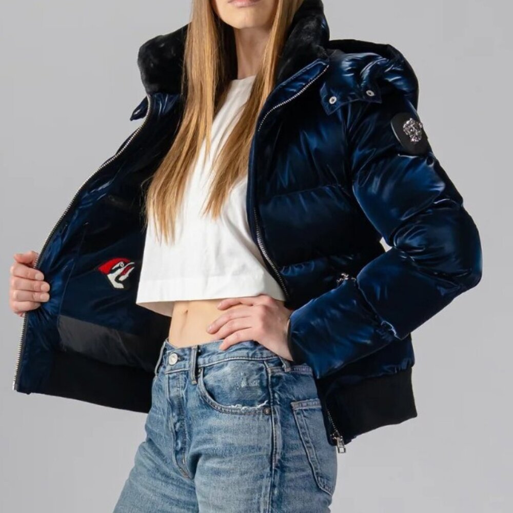 WOODPECKER WOMEN'S WOODY BOMBER JACKET [ALL WET NAVY ] **see photo!!!**